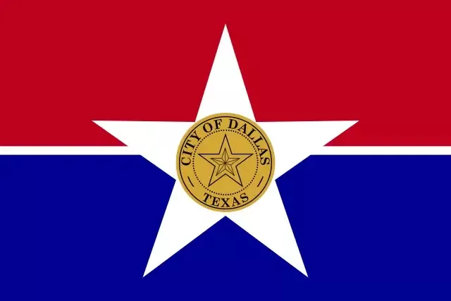 The official flag for the City Of Dallas Texas 