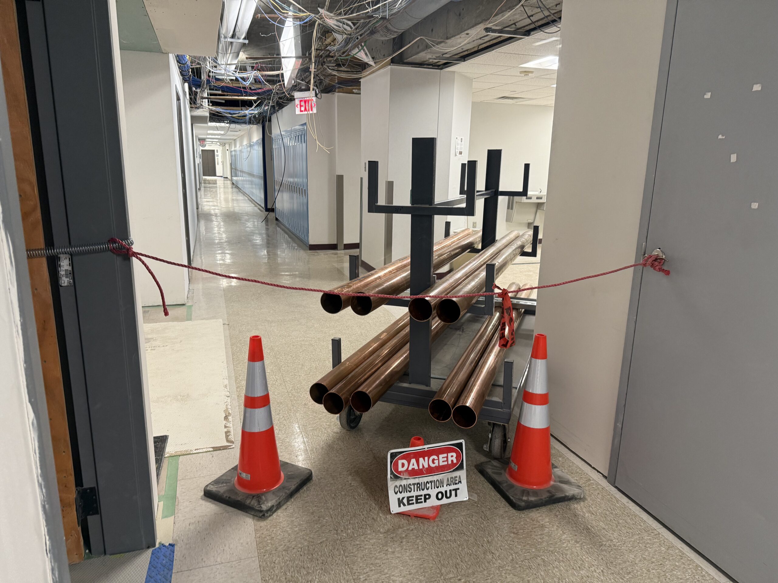 Commercial mechanical piping installation supporting a Texas capital improvement project
